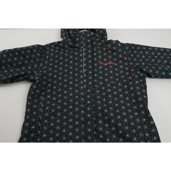 Columbia Interchange Outgrown Kids Large Black Snowflake Lined Waterproof Jacket - Picture 4 of 10